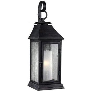 Lámpara de pared exterior pequeña Shepherd, zinc envejecido IP44, E27