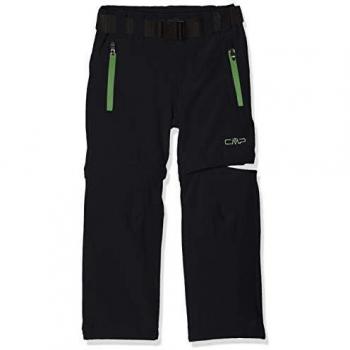 CMP Zip Off Dry Function Trousers Pantalón, Chico, Anthracite-Green Grass, 92