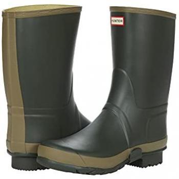 Hunter Men's Dark Olive Gardener Mid Calf Wellington Boots - Size 7