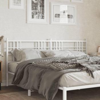 Cabecero de metal blanco de 180 cm Vidaxl