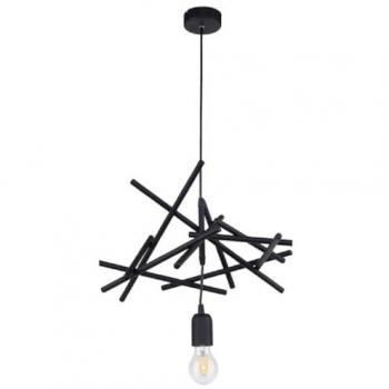 Lámpara de Suspensión Glenn, Metal Negro, 48x36x81 cm