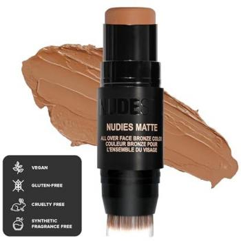 Nudestix Nudies Matte Multi-Purpose Makeup Stick - All Over Face Blush/Bronzer in Bondi Bae (7g)