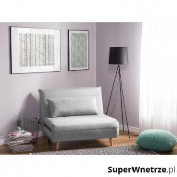 Sofá Cama Pequeño de Tela Gris Claro 1 Plaza Plegable Sin Brazos Estilo Escandinavo Setten