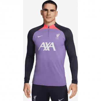Nike Liverpool FC Strike Drill Top - Chaqueta de chándal, Dri-FIT, diseño del Liverpool FC, ajuste ceñido, tejido transpirable, manga larga, cuello alto con cremallera