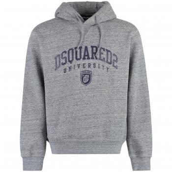 Dsquared2 Men's Logo Print Hoodie, Grey, Size Large, S74GU0744S25477 Color 860M