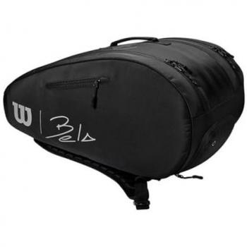 Paletero Wilson Bela Super Tour Negro, tipo de producto: paletero para pádel, características: raquetero unisex para adultos, color negro, talla única