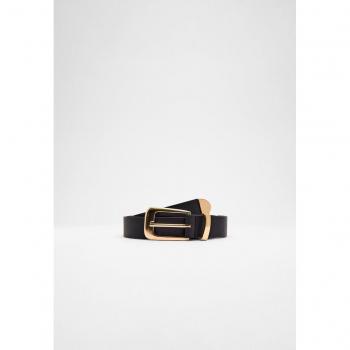 Stradivarius Black Long Cowboy Buckle Belt 30