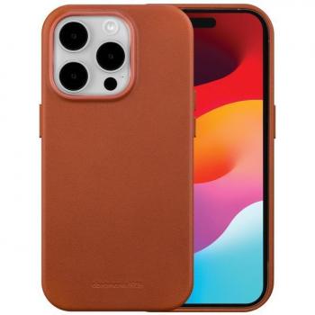 Funda de cuero Roskilde MagSafe para iPhone 15 Pro Max - Bronceado