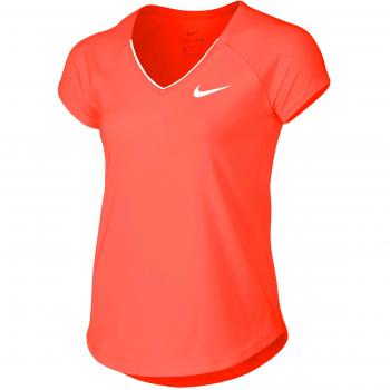 Nike G Pure Camiseta de Manga Corta de Tenis, Niñas, Naranja
