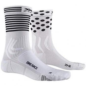 X-Bionic Bike Race Calcetín Térmico, Hombre, Blanco, 39-41