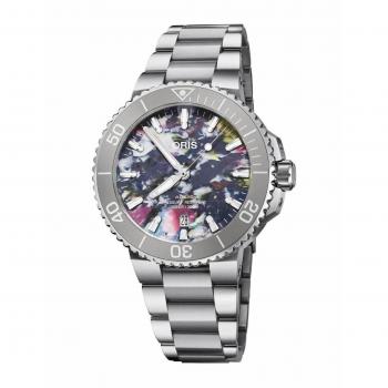 Reloj Oris Aquis Date Upcycle 41,5mm Automático para Hombre - Acero Inoxidable, 30ATM, Multicolor