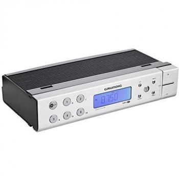 Grundig GKL0451 - Radio reloj, color aluminio