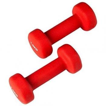Ultrasport 331100000028 - Pesas gimnásticas de goma, 2 x 1.0 kg