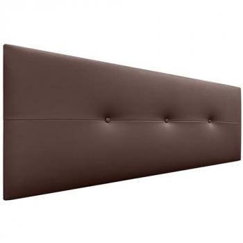 Cabecero de Cama Tapizado en Polipiel Chocolate AQUALINE Pro 145cm para Camas de 120/135/140 cm