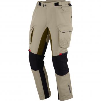 Bering Pantalones de Moto Freeway Beige-Negro, pantalones textiles impermeables para motocicletas, color beige, talla L