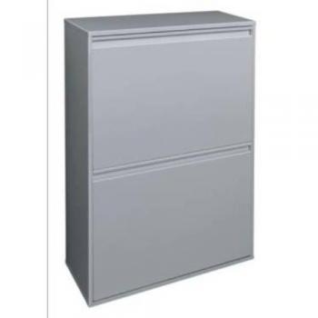 ARREGUI Basic CR602-B Cubo de basura y reciclaje de acero de 4 cubos, mueble de reciclaje, 4 x 17 L