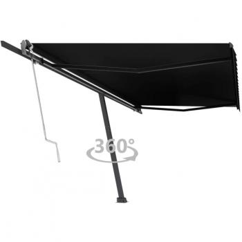 Toldo automático de pie gris antracita 500x300 cm