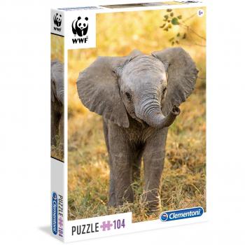 Puzzle 104 Piezas WWF Elefante Bebé Clementoni