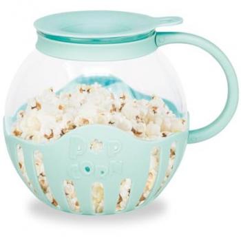 Palomitero de Cristal Borosilicato Jocca para Microondas - Palomitas Rápidas en 2-3 Minutos con Tapa Medidora y Función Derretir Mantequilla, Apto para Lavava