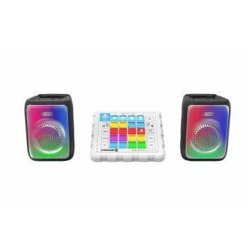 Mesa de Audio DJ con Altavoces Bluetooth - Controlador Midi 16 Teclas - Tamaño 60 cm - Compatible con Mesa de Mezclas