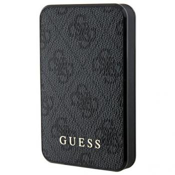Powerbank Guess 5000mAh 15W con indicador de carga y diseño de cuero negro