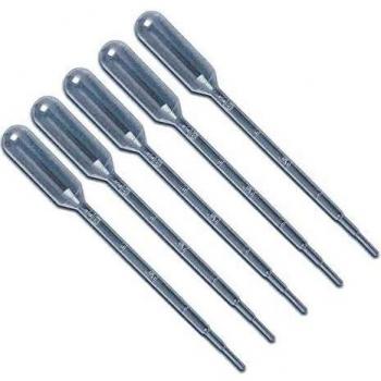 Pipetas cuentagotas descartables de plástico de 3 ml color blanco claro