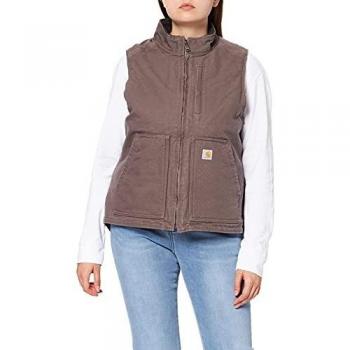 Carhartt Chaleco sin mangas Sherpa Lined Mock en color Taupe, talla XL (104224-032-XL)