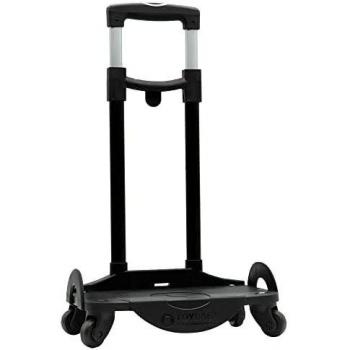 Toybags Carro Portamochilas Negro Trolley 4 Ruedas Giratorias Multidireccionales 32x42cm/87x20cm