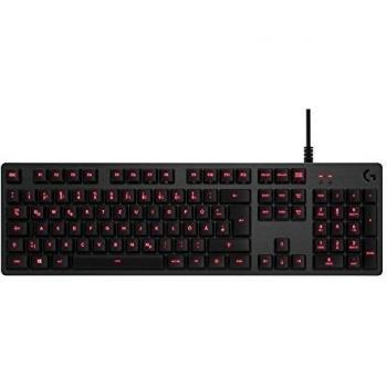 Logitech G413 Teclado Gaming Mecánico, Teclas Retroiluminadas, Teclas Romer-G Táctil, Aleación de Aluminio 5052, Personalizable, Conexión de Paso de USB, Disposición QWERTZ Alemán, Carbón