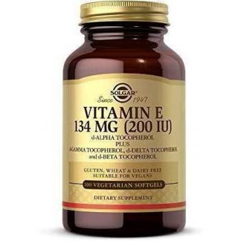 Solgar Vitamin E 134mg 200 UI 100 Vegetable Softgels