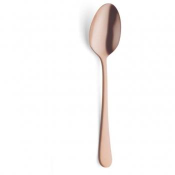 AMEFA AUSTIN COBRE Caja 12 Cucharas de Postre Acero Inoxidable 18,5CM-2,5MM Cobre Mate, Fácil de Limpiar, Larga Duración, Ecológico, Material