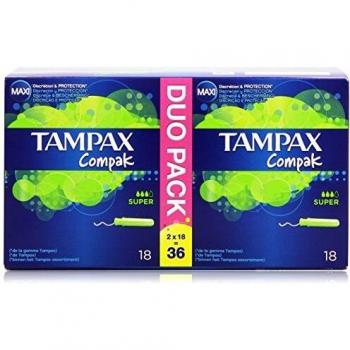 Tampax Compak Super Tampons - 36 Count