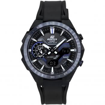 Casio Edifice Windflow Tough Solar Analog-Digital Smartphone Link Men's Watch Black Dial 100M ECB-2200PB-1A