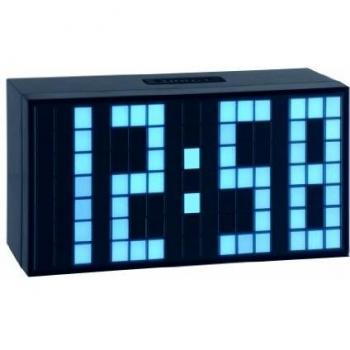 TFA Reloj Despertador Digital LED Azul Claro de diseño