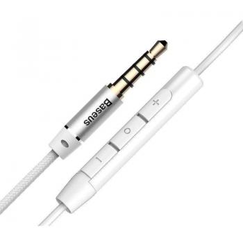 Auriculares Baseus Encok H06 Prateado - Sonido Claro con Micrófono Integrado