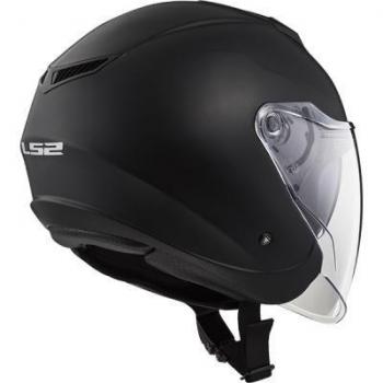 LS2-305731012XS/162 : LS2-305731012XS/162 : Casco jet abierto con pantalla solar TWISTER OF573 SOLID COLOR NEGRO TALLA XS