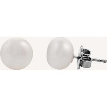 Pendientes Essentials de plata y perla cultivada