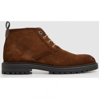 Pepe Jeans Logan Desert Botines de Piel para Hombre, Marrón