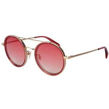 Police Rose Gold Flare Sunglasses with Red Lens - 51MM Unisex