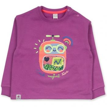 Sudadera de niña Tuc Tuc de felpa con dibujo frontal Robot Maker