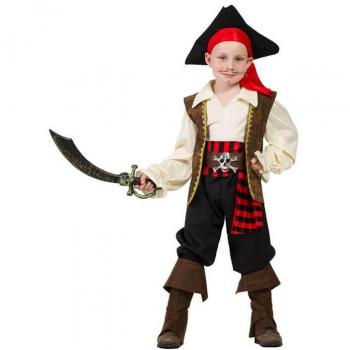 Disfraz de Capitán Pirata Niño Marrón