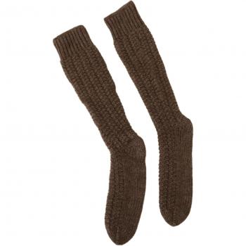 Dolce & Gabbana Brown Wool Knit Calf Long Women Socks