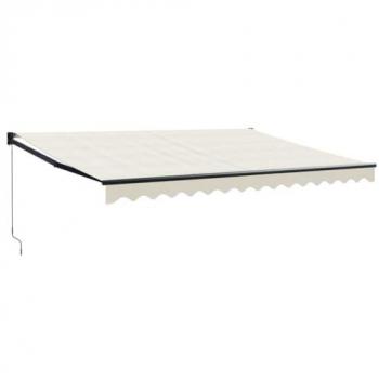 Toldo Retráctil de Aluminio y Tela Color Crema 4x3 m