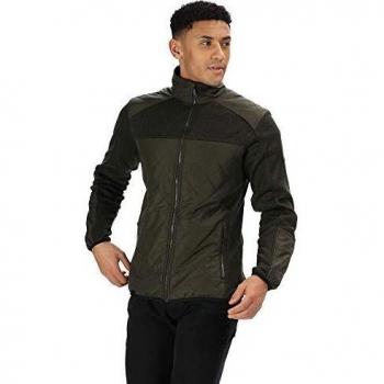 Regatta Zavid Full-Zip Water Repellent Thermo-Guard Insulated Marl Fleece Forro Polar, Hombre, Verde Oscuro, M