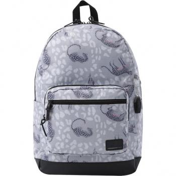 Mochila Totto Tocax juvenil color gris Jaguaru