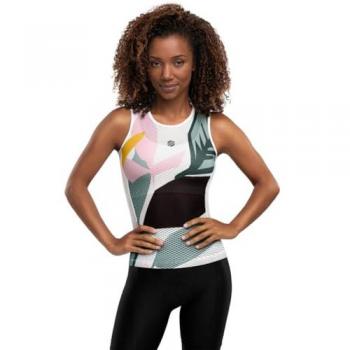 Camiseta interior técnica sin mangas para ciclismo de mujer Amazonas Siroko blanca