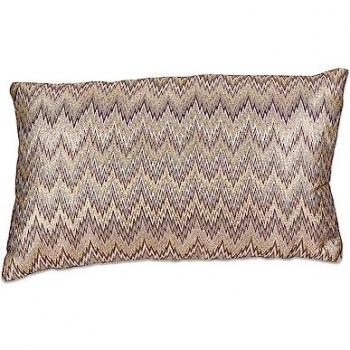 Cojín Alexandra House Living Marrón Dorado 50 x 30 cm, 300 gr, poliéster, diseño zig zag