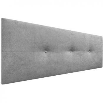 Cabecero Tapizado AQUALINE Pro de Tela Gris 150cm para Camas 150/160 con Botones
