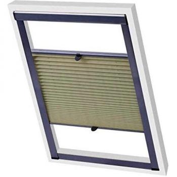vidaXL Persiana Estilo Plisada Crema Resistente Rayos UV para Ventana