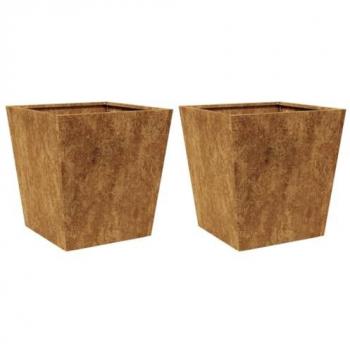 vidaXL Garden Planters 40x40x40 cm 2 pcs Corten Steel